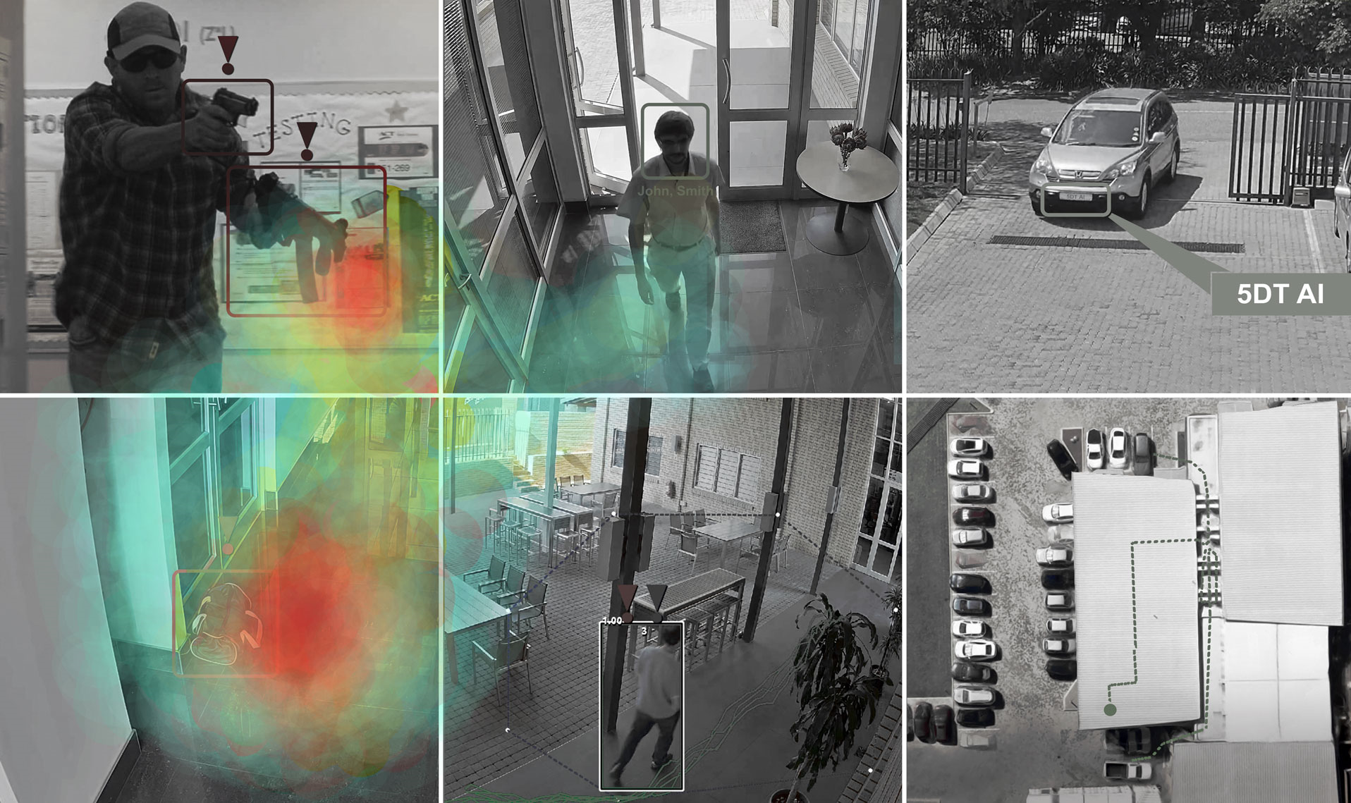 The duration of how long the viewer/operator looked at a specific point is represented by a heat map.